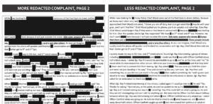 City releases less-redacted version of police complaint